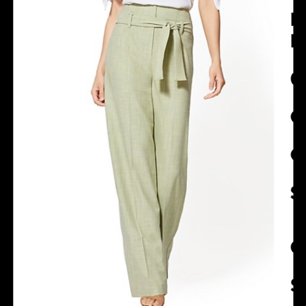 NY and Co 7th Ave Paper Bag Waist Palazzo Pants